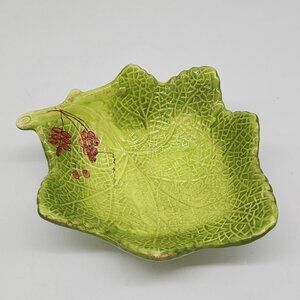 Green Leaf-Shaped Ceramic Bowl By Gates Ware